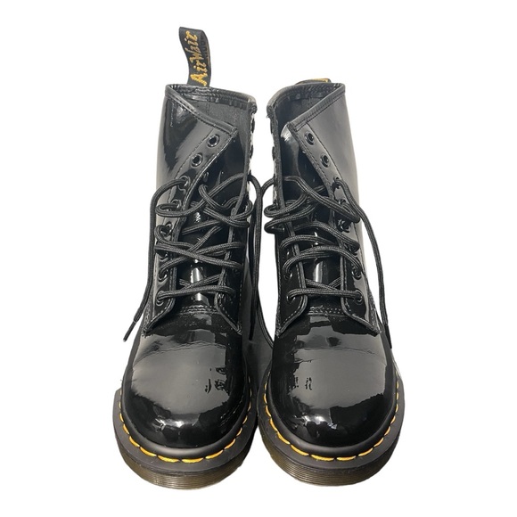 Dr. Martens Shoes - Dr. Martens Doc 1460 W Boots Black Patent Leather Size 6